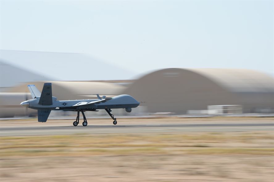 The CIA, keen to ‘hunt' and kill Taleban, is reported to be about to start flying armed drones, such as MQ‐9 Reapers, for the first time in Afghanistan. Credit: US Air National Guard photo/Senior Airman Michael Quiboloy 2014.