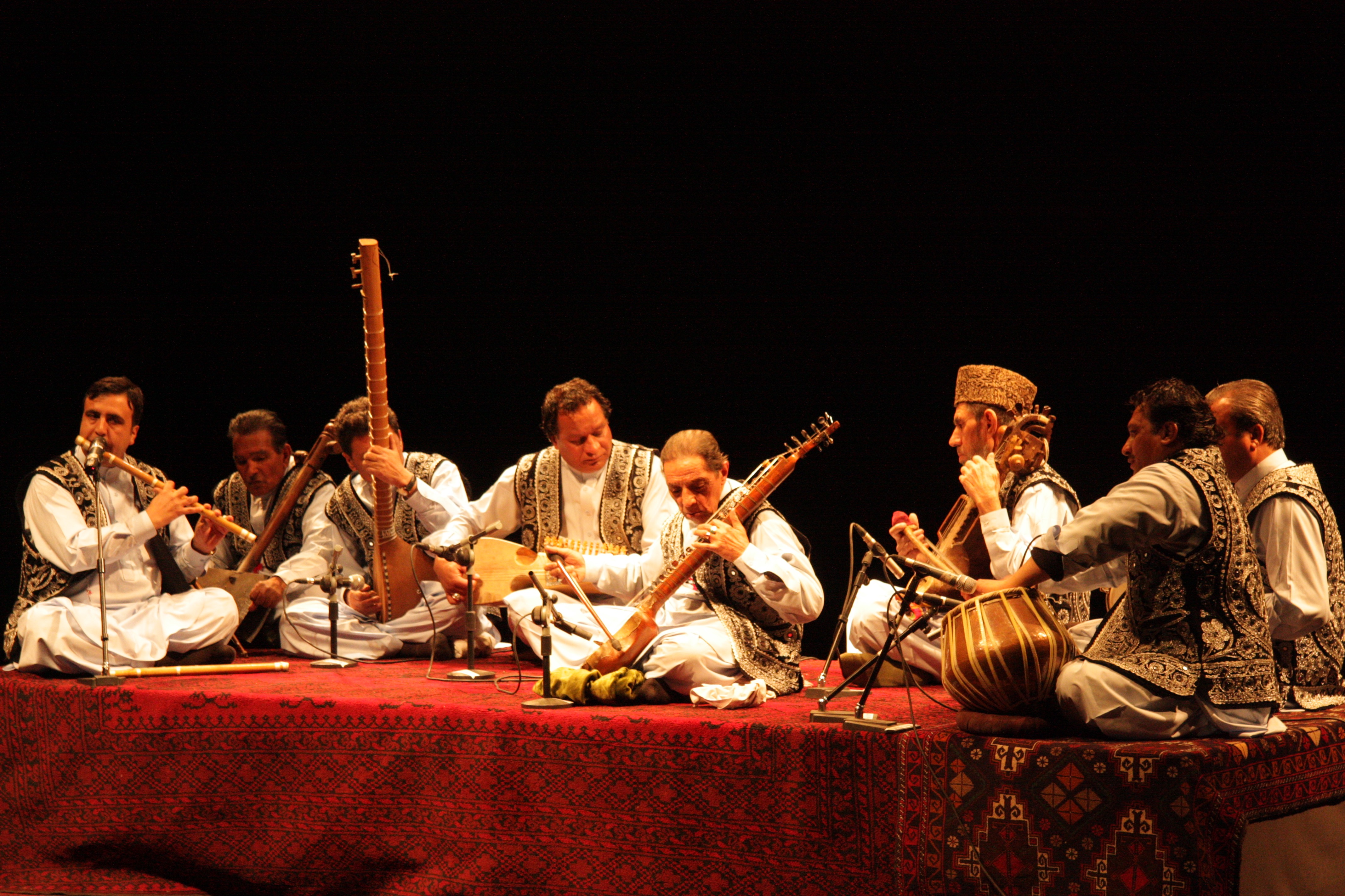 An Afghan ensemble performing at the Lycee Istiqlal in Kabul on February 23, 2011. Photo: Fabrizio Foschini