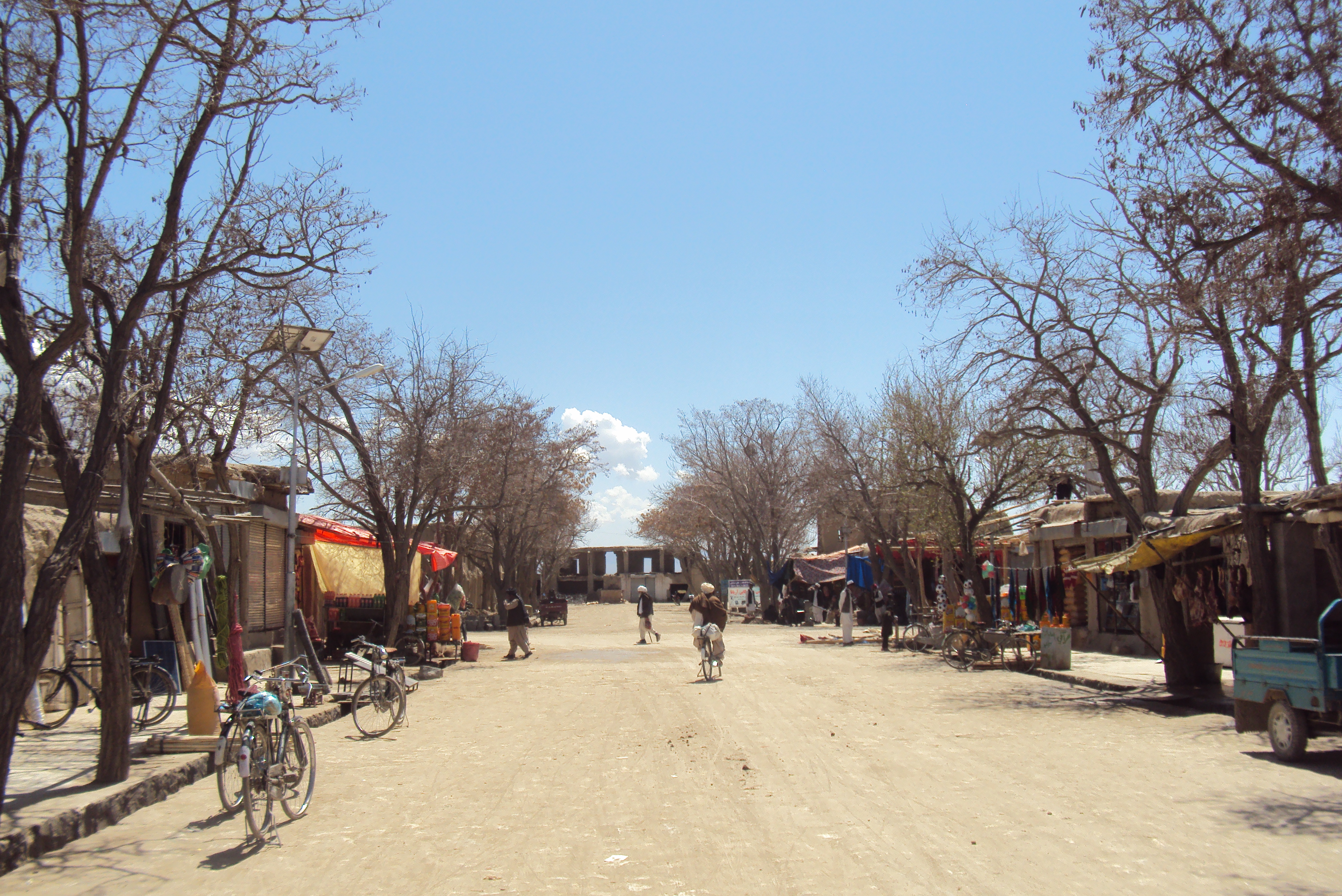 Mirai Bazaar in 2013 when it was still partly functional. From 2017 onwards when the conflict intensified, almost all traders moved their shops to  Kamalkhil or Nazarwall. Photo: Fazal Muzhary, March 2013