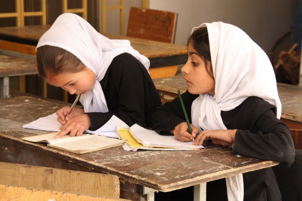 Girls actually in the classroom. Getting Afghan children, especially girls, to school, has been considered a major success story for post-Taleban Afghanistan, but how many children appearing in the statistics are ‘ghosts'? (Photo: Christine-Felice Roehrs)