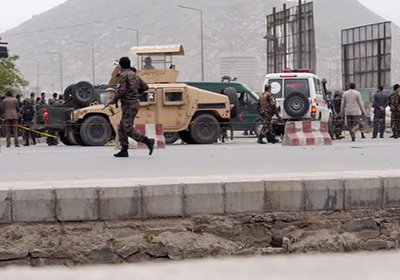 Security forces cordoned off the area along the bank of the Kabul River immediately after the attack allowing only ambulances to pass through the barriers. (Photo Source: Tolo News 19 April 2016)