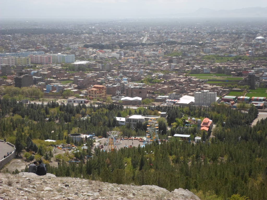 A view over Herat city from a hill in the Bagh-e Mellat (Nation's Garden) resort – Herat is Musa's hometown, where he saw no future for himself. (Photo Source: Said Reza Kazemi)
