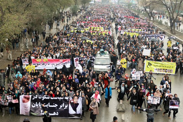 The large Zabul Seven protests in Kabul, 11 November 2015. Photo: Pajhwok.