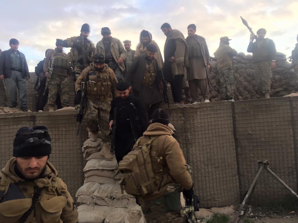 Haji Zaher Qader on the battlements. Credit: Zaher's Facebook Page, posted 12 February 2016